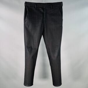 PRADA Size 31 Black Twill Cotton Tapered Casual Pants